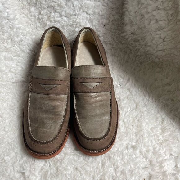 Ugg Australia Men Barren Nubuck Penny loafers slip on size 9.5 - Picture 1 of 11